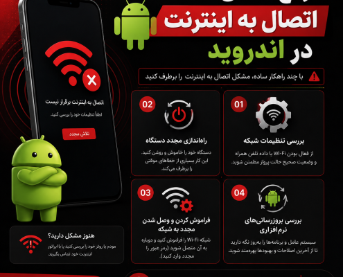 خطای اتصال به اینترنت در اندروید