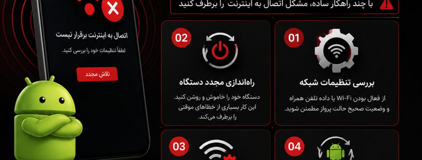 خطای اتصال به اینترنت در اندروید